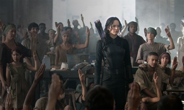Katniss Everdeen (Jennifer Lawrence) is the Mockingjay