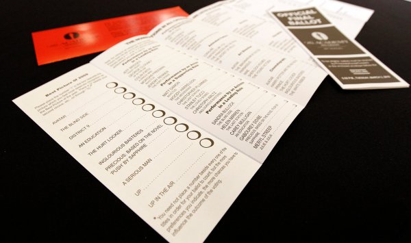 Oscars Ballot Paper